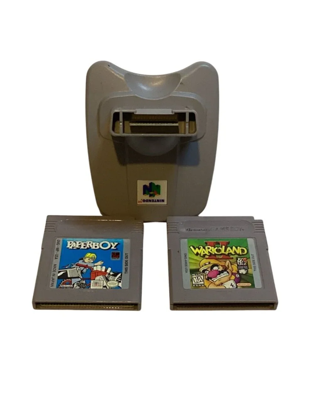 Nintendo Transfer Pal Model NUS-019 and Paperboy / Warioland II Games Pre-Owned